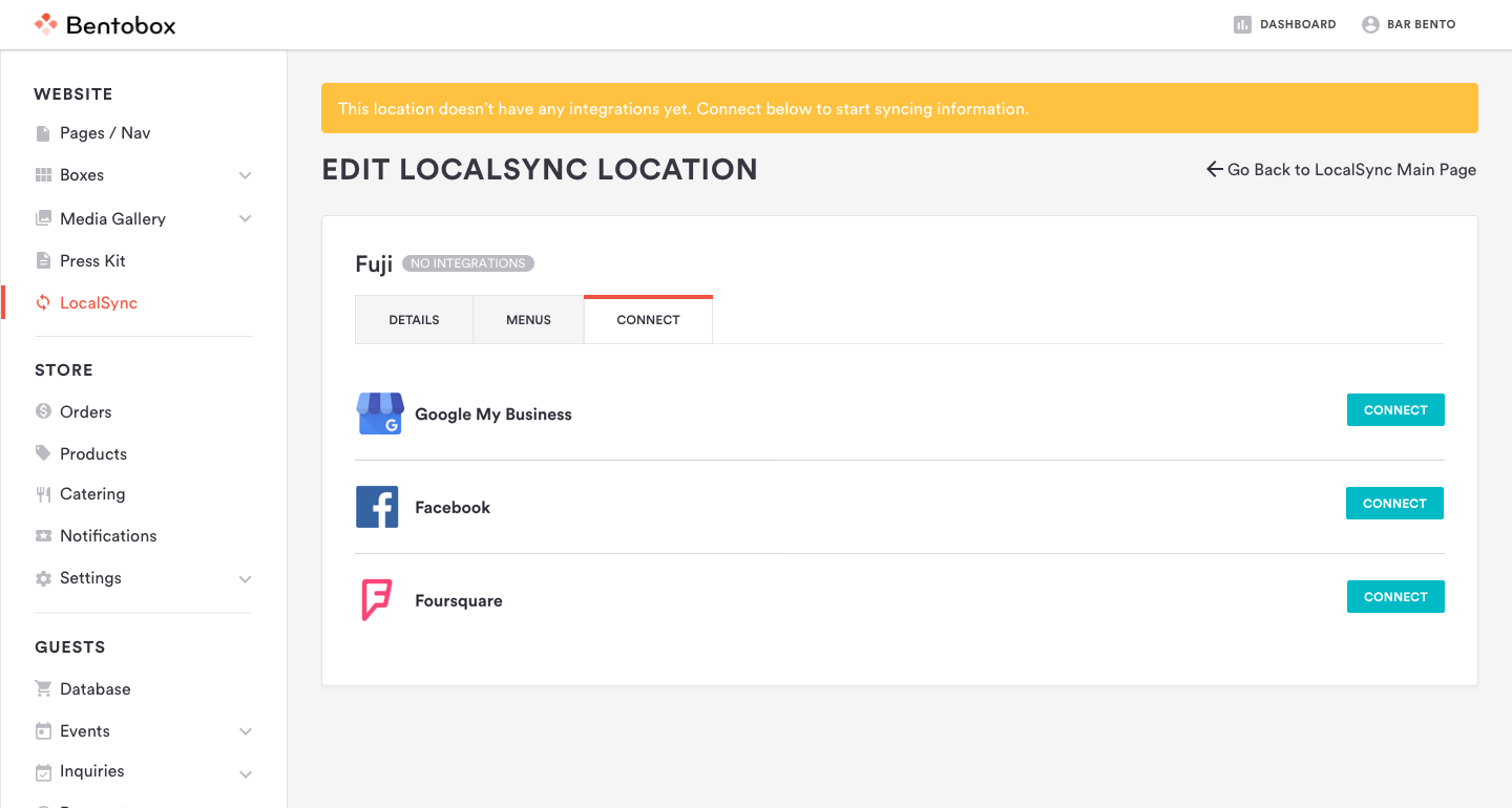 LocalSync interaction detail